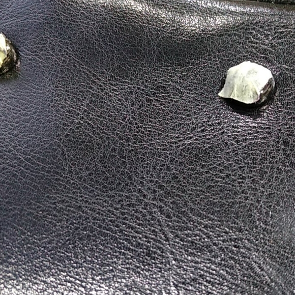 Black Genuine Leather Large Shoulder Bag Tote - Picture 13 of 13